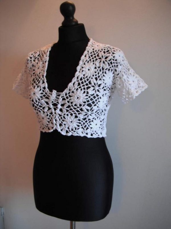 crochet white bolero pattern pdf – marifu6a